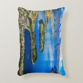 ニュージーランド、ボブのピークからクイーンズタウンを表示 アクセントクッション (正面(垂直))