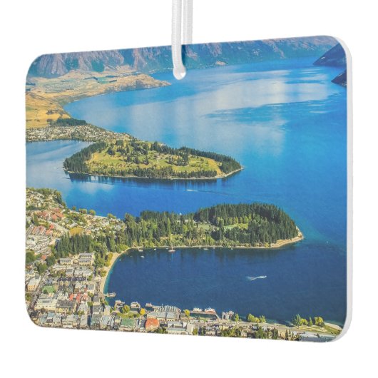 ニュージーランド、ボブのピークからクイーンズタウンを表示 カーエアーフレッシュナー (左)