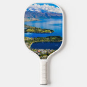 ニュージーランド、ボブのピークからクイーンズタウンを表示 ピックルボールラケット (正面)