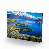 ニュージーランド、ボブのピークからクイーンズタウンを表示 フォトブロック (右)