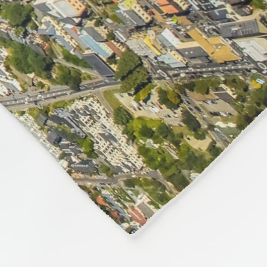 ニュージーランド、ボブのピークからクイーンズタウンを表示 フリースブランケット (角)