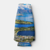 ニュージーランド、ボブのピークからクイーンズタウンを表示 ボトルクーラー (正面)