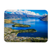 ニュージーランド、ボブのピークからクイーンズタウンを表示 マグネット (横)