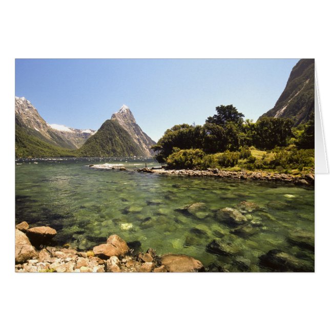 ニュージーランド、マイターピーク、ボーエン川に入る (正面横)