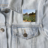 ニュージーランド、マイターピーク、ボーエン川に入る 缶バッジ (インサイチュ)