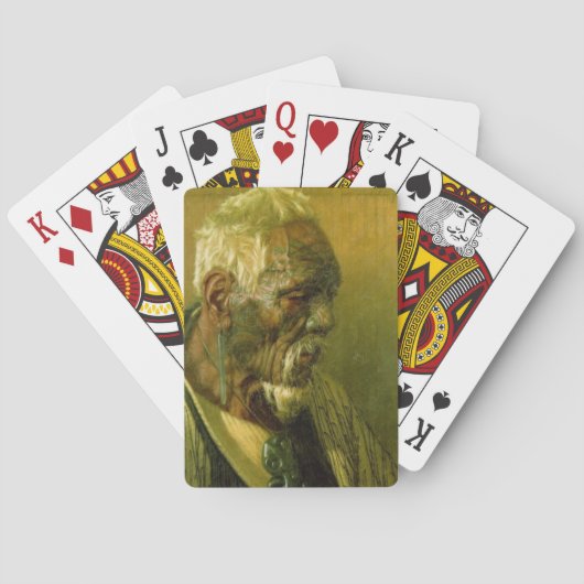 ニュージーランド・マオリの指導者チーフテン歴史美術 トランプ (裏面)