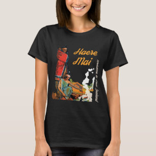 ニュージーランド マオリ アート ハエレ マイ トラベル Tシャツ
