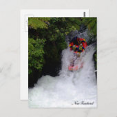 ニュージーランド、ワイルドウォーターラフティング/ホリデー ポストカード (正面/裏面)