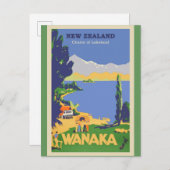 ニュージーランド ヴィンテージ トラベル ポスター ポストカード (正面/裏面)
