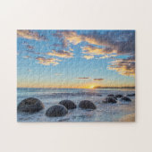 ニュージーランド、南島、モエラキ大きい石 ジグソーパズル (横)