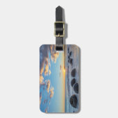 ニュージーランド、南島、モエラキ大きい石 ラゲッジタグ (正面縦)