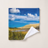 ニュージーランド、90マイルビーチ付近の流速 バスタオルセット (ウォッシュタオル)