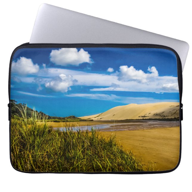 ニュージーランド、90マイルビーチ付近の流速 ラップトップスリーブ (正面)