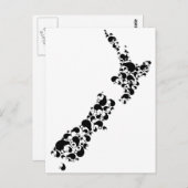 ニュージーランド – kiwisがいっぱい – ブラック ポストカード (正面/裏面)