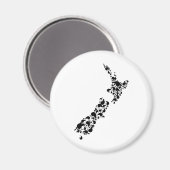 ニュージーランド – kiwisがいっぱい – ブラック マグネット (正面/裏面)