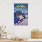 ニュージーランド Mt Hutt スノーボード旅行ポスター ポスター (キッチン)
