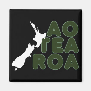 ニュージーランドAOTEAROA NZカントリーグラフィックマオリ名 マグネット