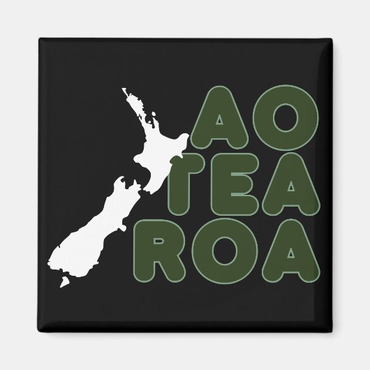 ニュージーランドAOTEAROA NZカントリーグラフィックマオリ名 マグネット (正面)
