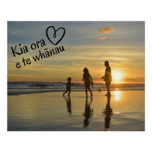 ニュージーランドKia Oraカスタム家族Wharnau写真 ポスター