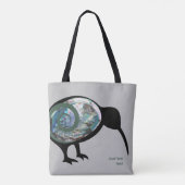 ニュージーランドKIWIバードパウアブラックグリーンファーンコル トートバッグ (裏面)