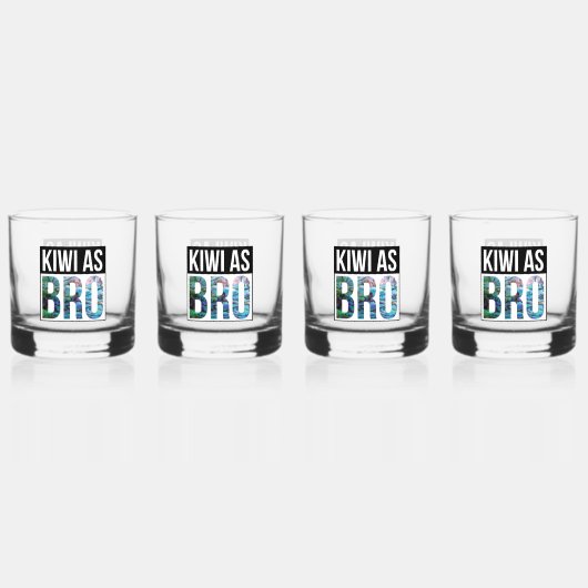 ニュージーランドKIWI AS BRO BBQ ウイスキーグラス (正面)