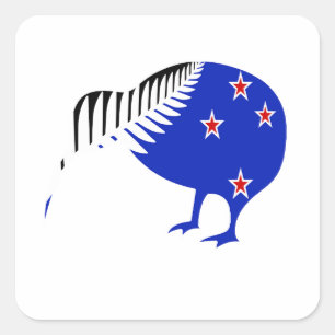 ニュージーランドKiwi Birdステッカー、ニュージーランド スクエアシール