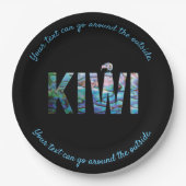 ニュージーランドKIWI PAUAカスタマイズ可能 ペーパープレート (正面)