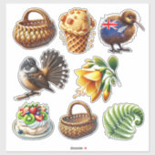 ニュージーランドKiwianaセット5 シール (シート)