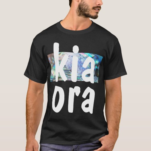 ニュージーランドKIWIANA PAUA KIA ORA MAORI NZ KIWI Tシャツ (正面)