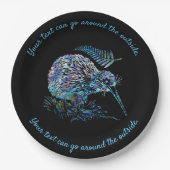 ニュージーランドPAUA KIWIカスタマイズ可能 ペーパープレート (正面)
