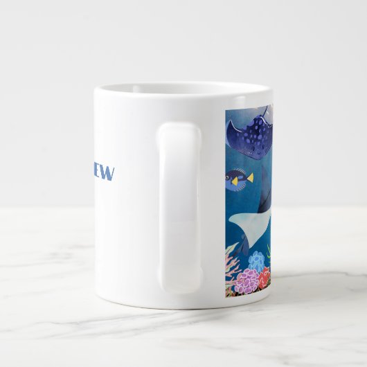 ニュージーラ最高のンパパキウイ父の ジャンボコーヒーマグカップ (裏面)