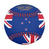 ニュージーラ最高のンパパ、愛国心、ニュージーランド国旗 野球ボール (正面)