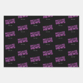 ニュースが原因のCBC ラッピングペーパーシート (正面3)