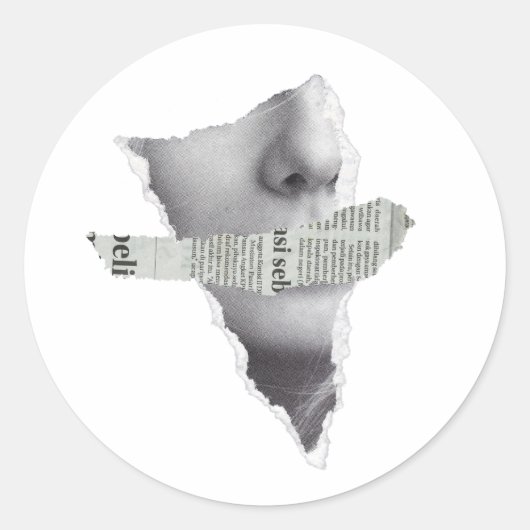 ニュースなし.bw ラウンドシール (正面)