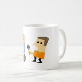 ニュースのインタビュー コーヒーマグカップ (正面右)