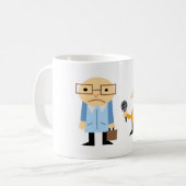 ニュースのインタビュー コーヒーマグカップ (正面左)