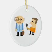 ニュースのインタビュー セラミックオーナメント (右)