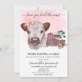 ニュースの女の子ハイランドカウカーフを連れて行くか 招待状 (正面)