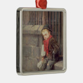 ニュースの男の子 メタルオーナメント (右)