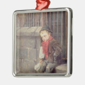 ニュースの男の子 メタルオーナメント (左)