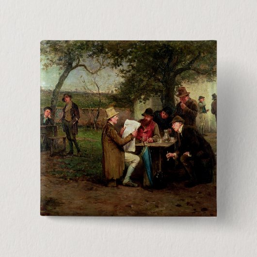 ニュースを読むこと 缶バッジ (正面)