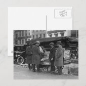 ニュースを読む、1925年 ポストカード (正面/裏面)