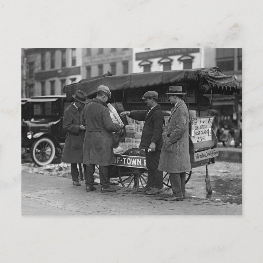 ニュースを読む、1925年 ポストカード (正面)
