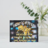 ニュースキャスター・スーパーヒーロー ポストカード (スタンド正面)