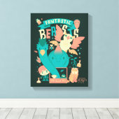 ニュースキャマンダーの漫画の幻想的な獣 キャンバスプリント (インサイチュ (ウッドフロア))