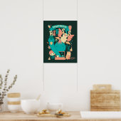 ニュースキャマンダーの漫画の幻想的な獣 ポスター (キッチン)