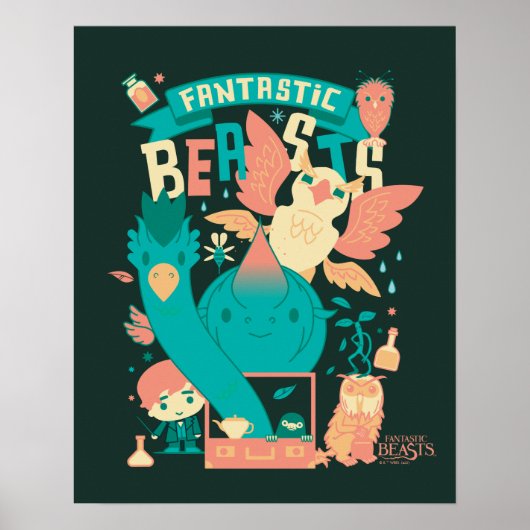 ニュースキャマンダーの漫画の幻想的な獣 ポスター (正面)
