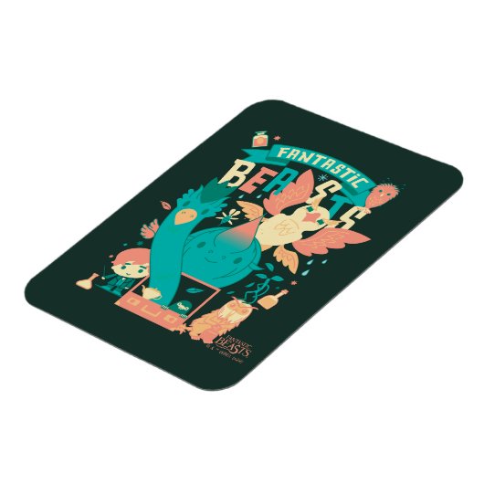 ニュースキャマンダーの漫画の幻想的な獣 マグネット (左側)