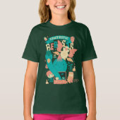 ニュースキャマンダーの漫画の幻想的な獣 Tシャツ (正面)