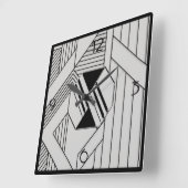 ニュースタイル アートデコ スクエア壁時計 (傾斜)